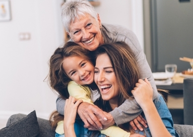 Three generations of women